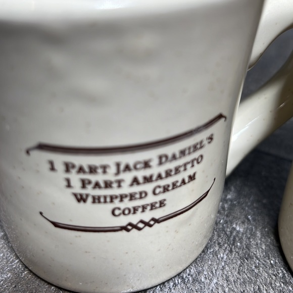 Vintage Jack Daniels Tennessee Mud Stoneware Recipe Coffee Mug Set of 2 - Picture 5 of 6